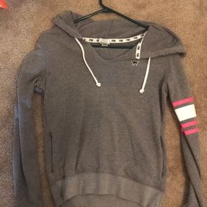 VS PINK grey lightweight sweatshirt